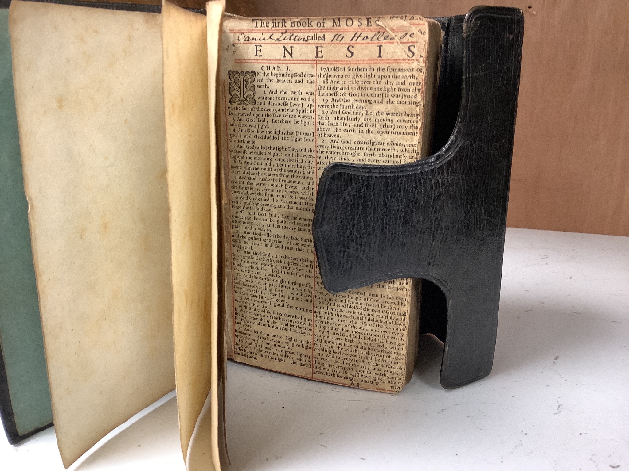 Bible in English - The Holy Bible, 12mo, engraved title, trimmed and strengthened, Charles Bill & Ye Executors of Thomas Newcomb, London, 1704, bound with The New Testament, Roger Daniel, Cambridge, 1645, 19th century bl
